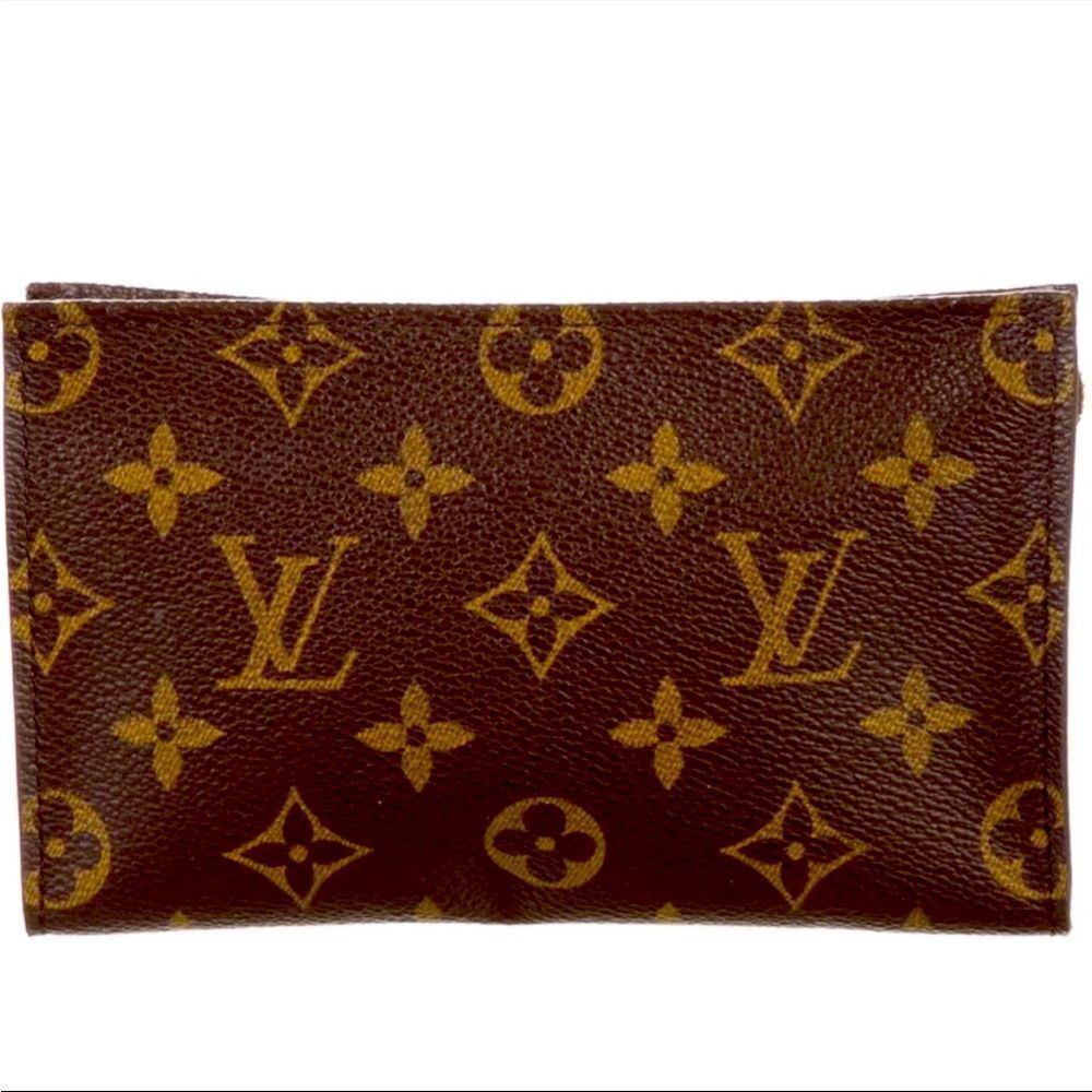 Louis Vuitton Monogram Canvas Cosmetic Case in Brown and Gold